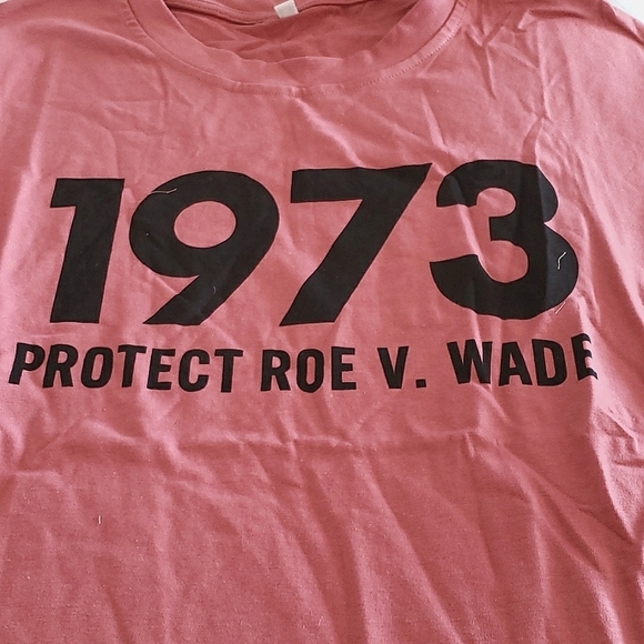 1973 Protect Roe v Wade Dusty Pink Graphic Short Sleeve T-shirt Size M - Picture 2 of 3